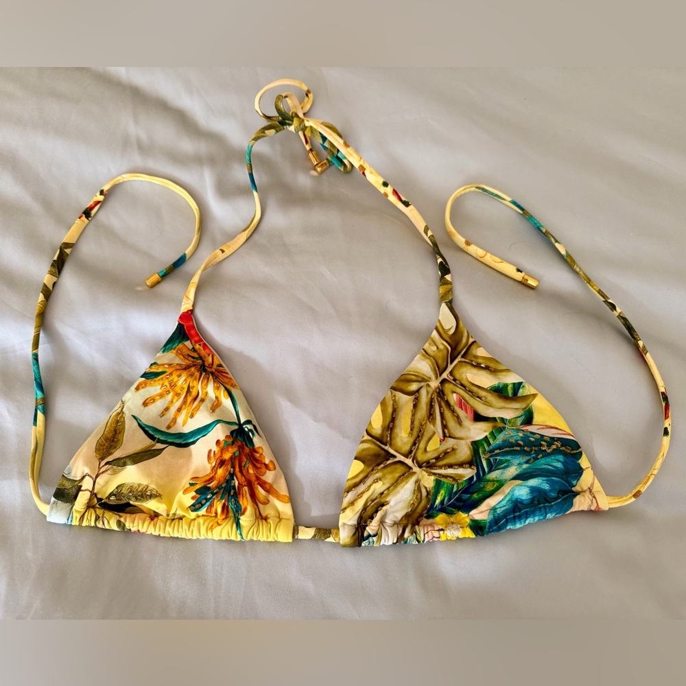 PQ Swim Beaded Tropical Floral Bikini Top